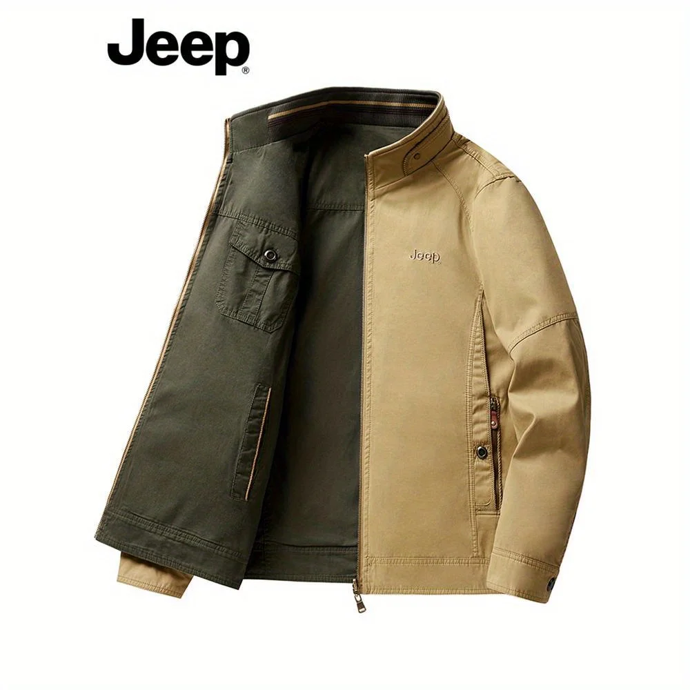 

Jeep Men's Reversible American Classic Jacket Workwear & Casual Jacket, Spring & Autumn