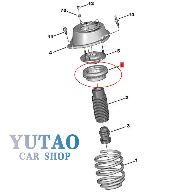 

503559 Оригинальные плоские подшипники амортизатора INA, упорный подшипник давления для Peugeot 508, Citroen C5 C6 Figzero
