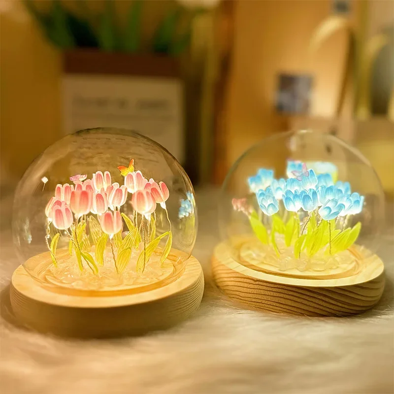 Tulip Night Light DIY Material Bag Handmade Ornament Boys and Girls Birthday Gift Creative Gift