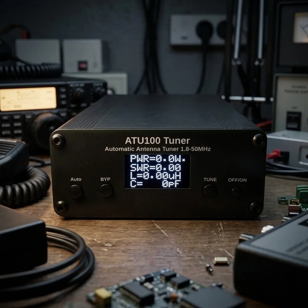 ATU100 Automatic For Antenna Tuner 100W HF For Auto For ATU For Ham Radio For V3.2 With For Type-C For Battery Portable