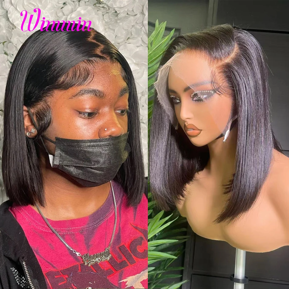 

Bob Wig Lace Front Human Hair Wigs Straight Remy Hair 13x4 HD Lace Frontal Wig Pre Plucked Glueless 5x5 HD Lace Closure Wig