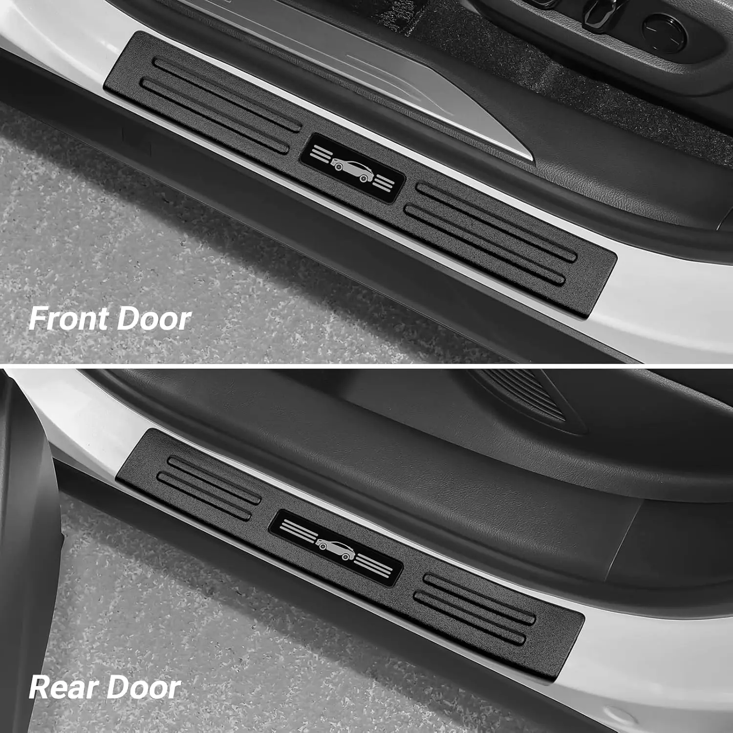 4PCS Door Sill Protector Compatible For Lexus RX RX350 RX350h RX500h 2023 2025 Accessories Matte Black ABS Plastic Material Auto
