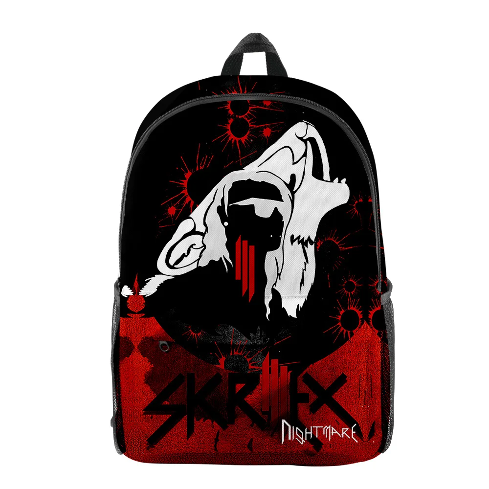 

Skrillex DJ Backpack Student School Bag Unisex Daypack Zipper Traval Bag 2023 Casual Style Harajuku Bag