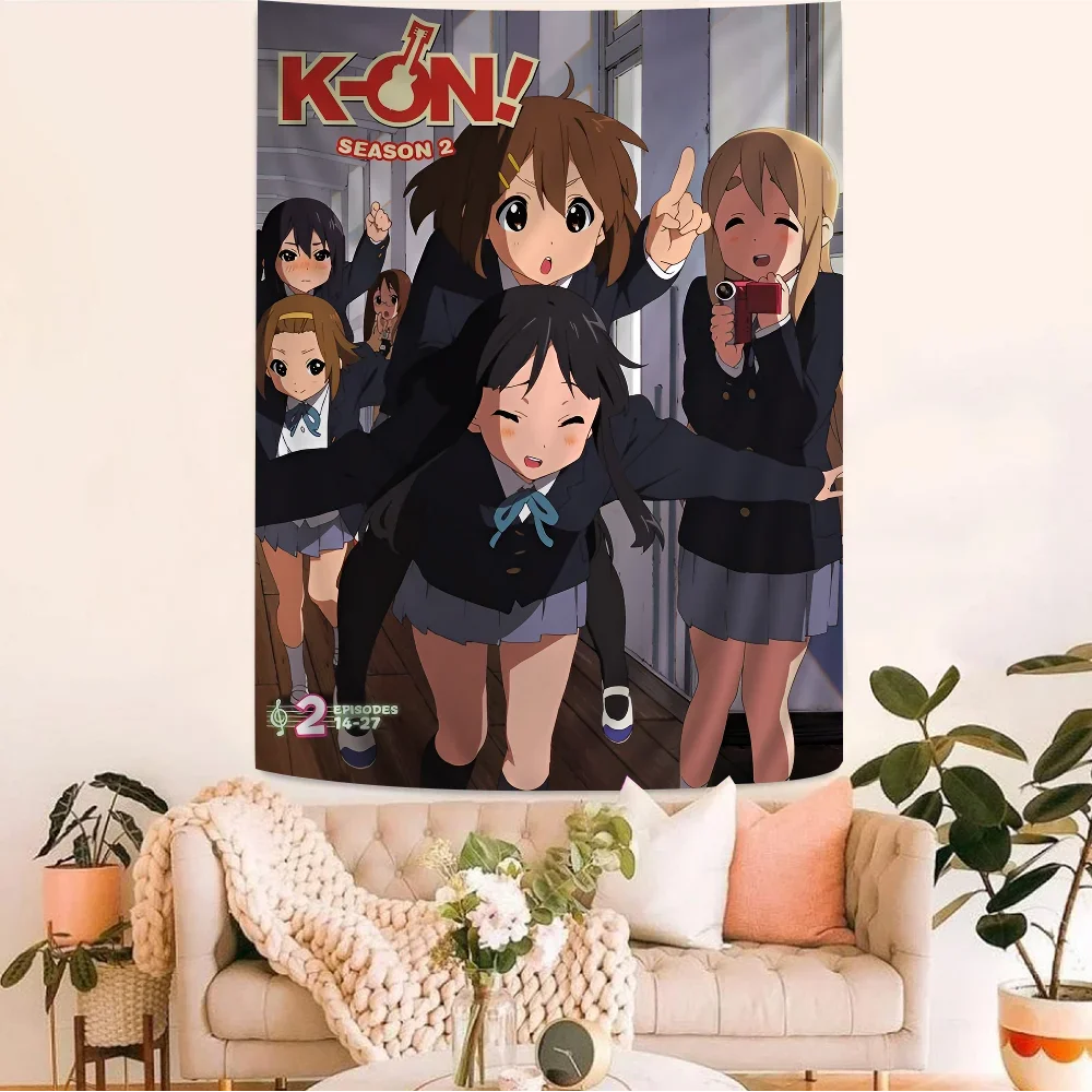 Anime K-ON Cartoon Tapestry For Living Room Home Dorm Decor INS Home Decor