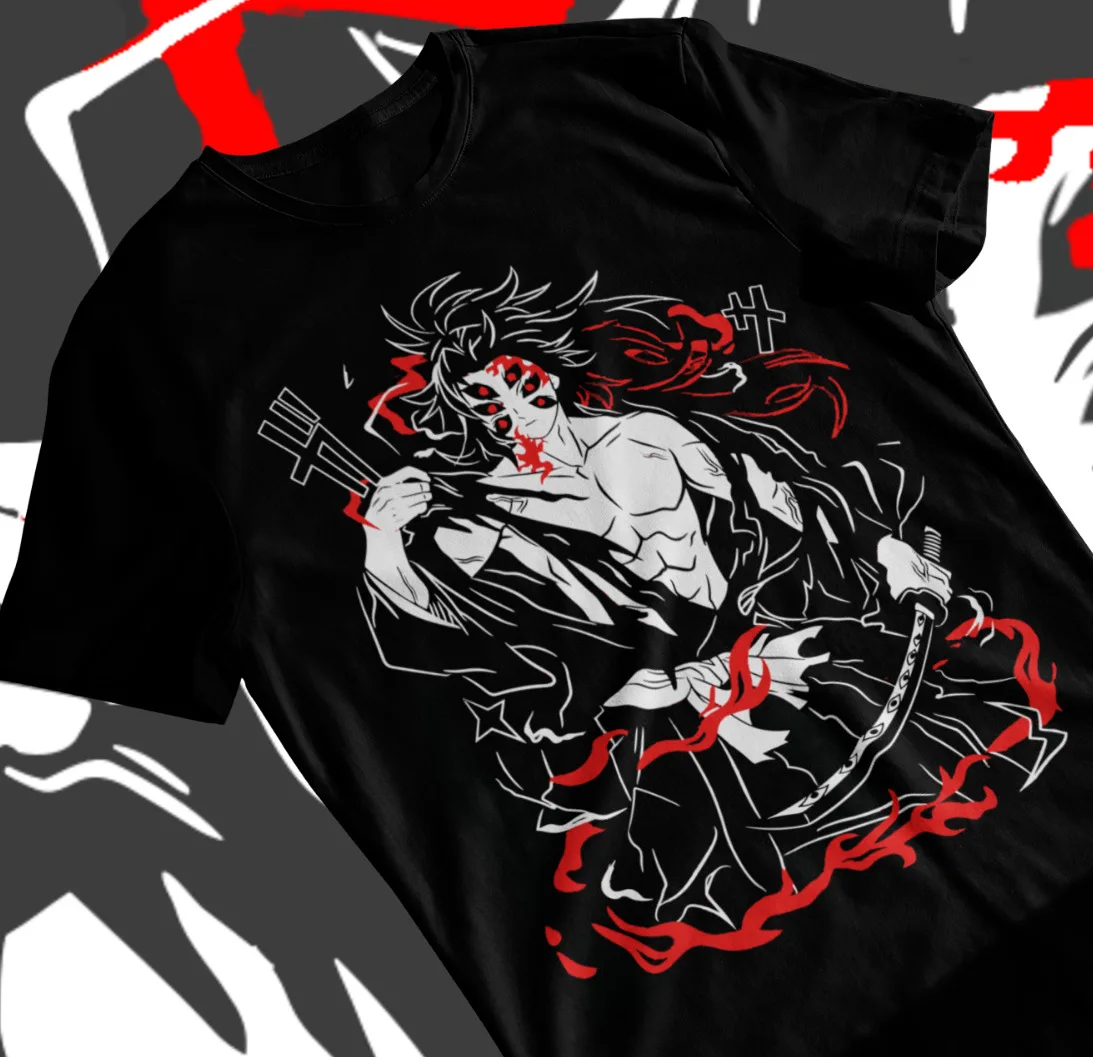 

Kokushibo T-Shirt Demon Slayer Kimetsu No Yaiba Anime Manga Black Shirt Soft Tee