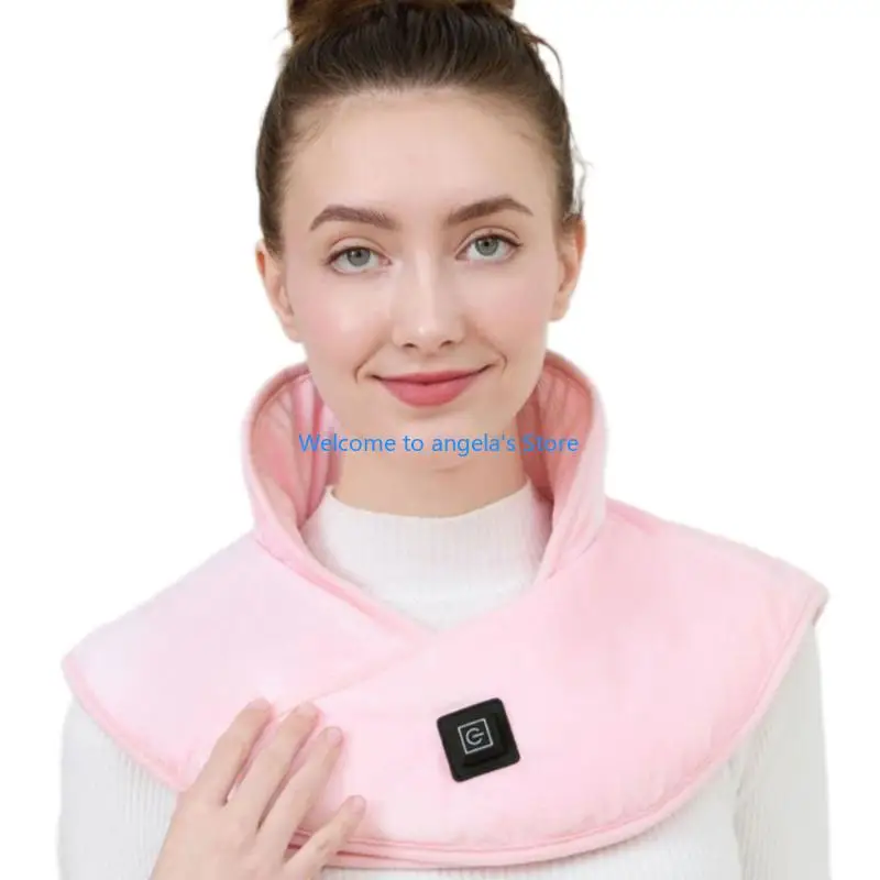 X4YC وشاح تسخين كهربائي 3 درجات حرارة للرقبة والظهر والكتف المحمول وغطاء للكتف شحن سريع #4