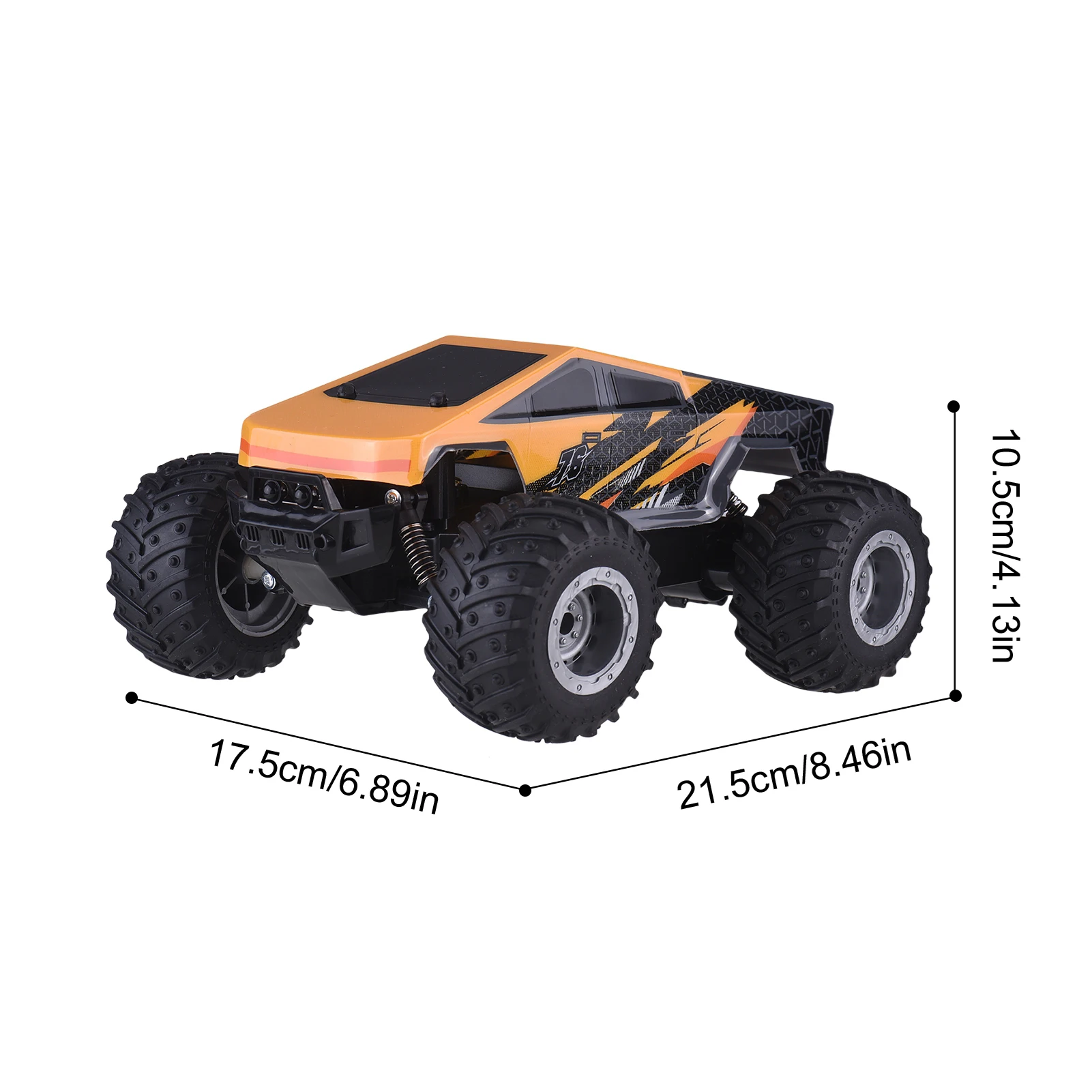 Carro de controle remoto, veículo off road todo terreno 2.4G com faróis LED, brinquedo elétrico para meninos e meninas
