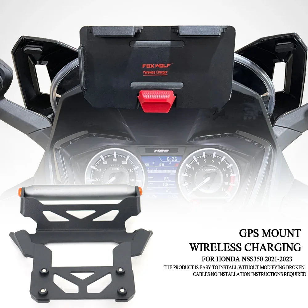 

Новинка для Honda NSS 350 NSS350 2021 2022 2023 мотоциклетный кронштейн для GPS-навигации телефона USB и беспроводное зарядное устройство Держатель подставка