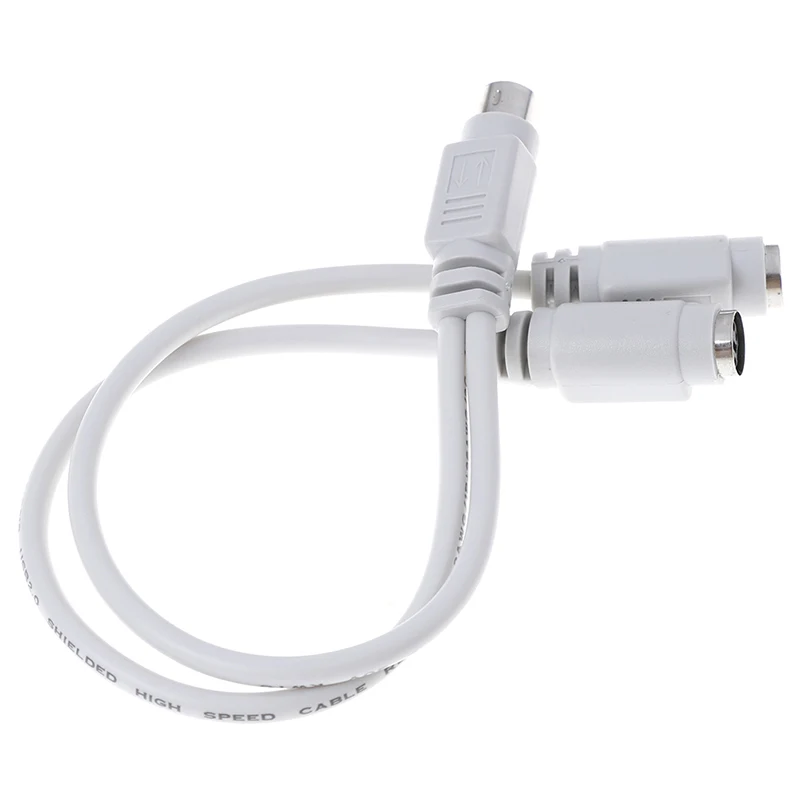 สายอะแดปเตอร์ Ps2 1ถึง2แยกสายเมาส์และคีย์บอร์ดสายเดิม Ps2อะแดปเตอร์สายสแกนเนอร์เลเซอร์เครื่องอ่านการ์ด IC