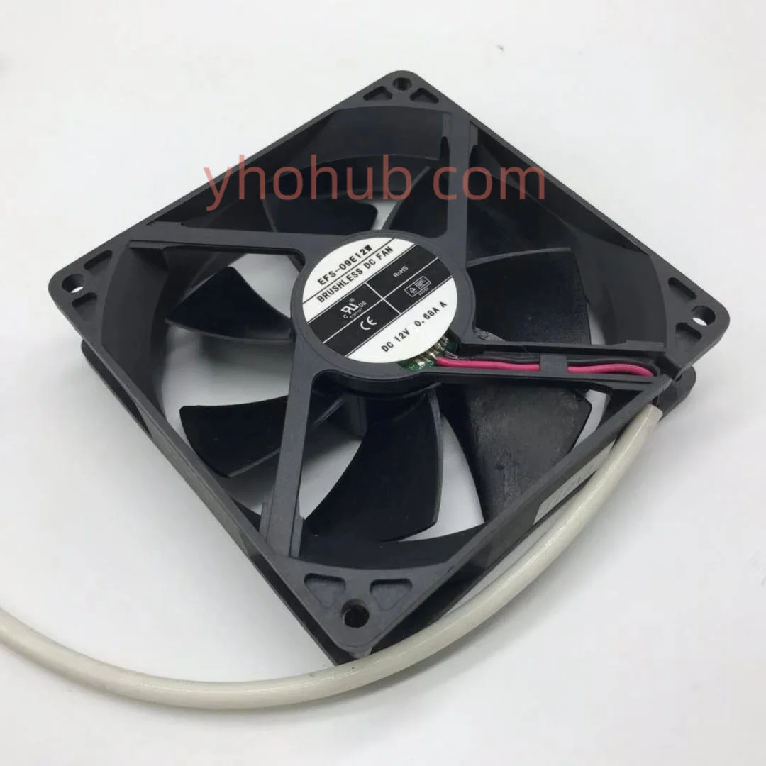 

DWPH EFS-09E12W DC 12V 0.68A 90x90x25mm 2-Wire Server Cooling Fan