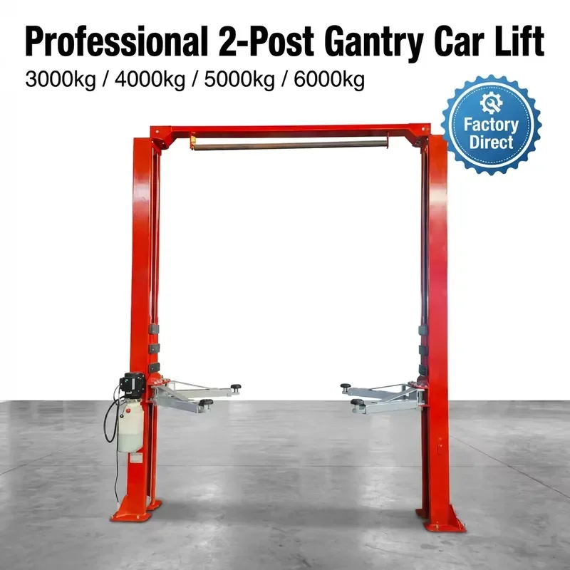 High Performance Heavy CE Approved Two-Post Hydraulic One Cylinder 2-pole Car Lift