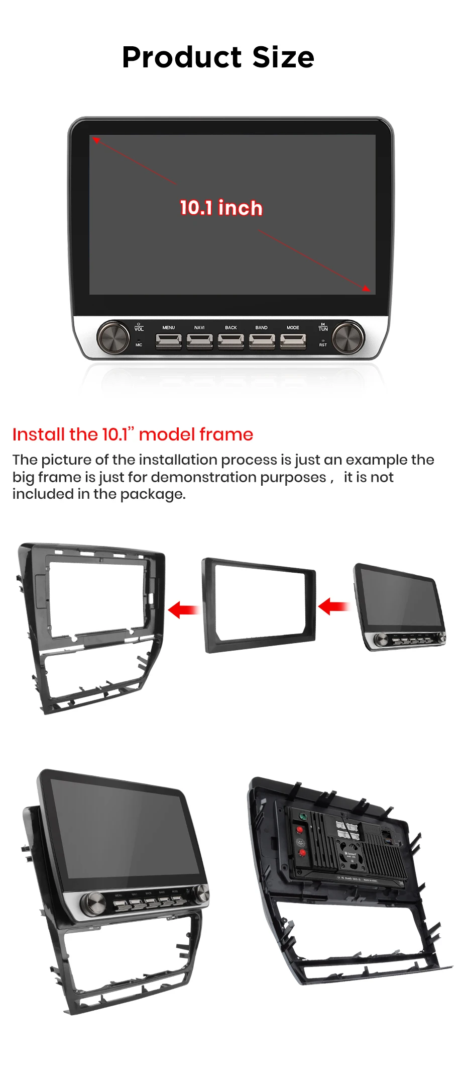 Junsun 10 "Taste Drahtlose CarPlay Für Apple Android Auto Auto Radio Für Mazda 5 2005 2006 2007 2008 -2010 GPS Navi Stereo BT RDS – Detail 40