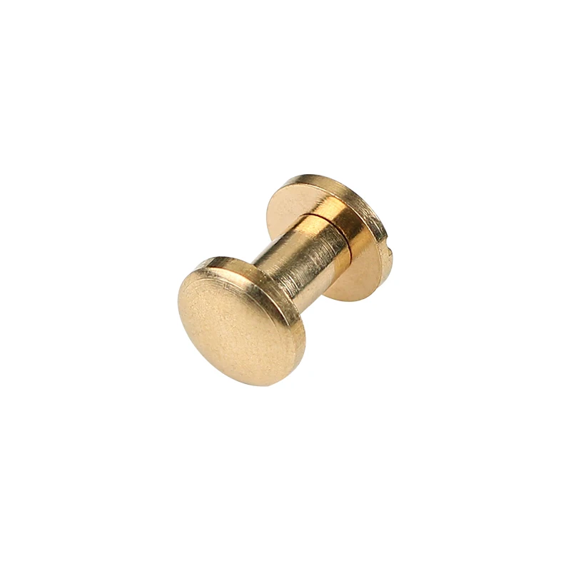 8*4-20mm  Arc Style Brass Chicago Set Screw Wallet Bag Belt Rivet Leather Craft Handmade Garment Key Case Hardware Part Fastener