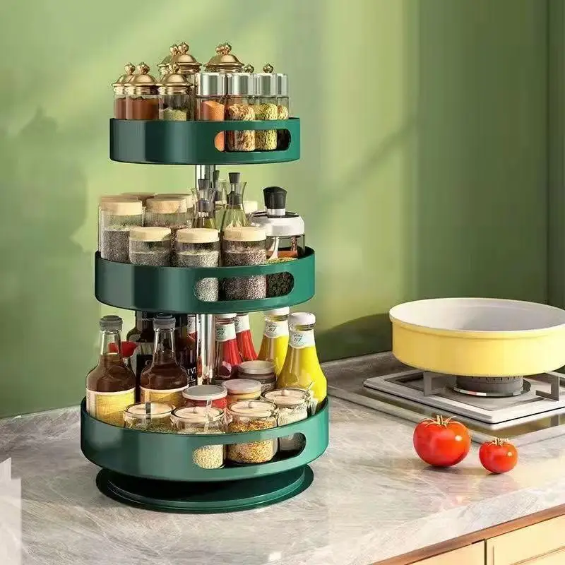 

Luxury Rotating Multi-layer Kitchen Storage Ra Fruit Plate Home Use Organizer for Living Room And Kitchen