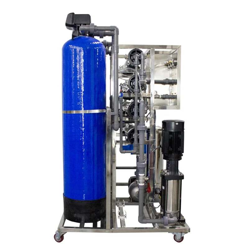 Small 1Ton RO Water Purification Machinery 1000LPH Treatment Equipment System Custom