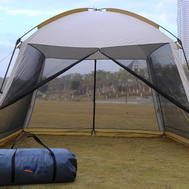 Camping sunshades for rain, mosquitoes, and wind protection