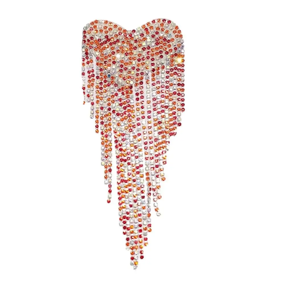 Delicate Retro Heart Tassel Epaulette Punk Beaded Shoulder Jewelry Classical DIY Clothing Accessories Men Women