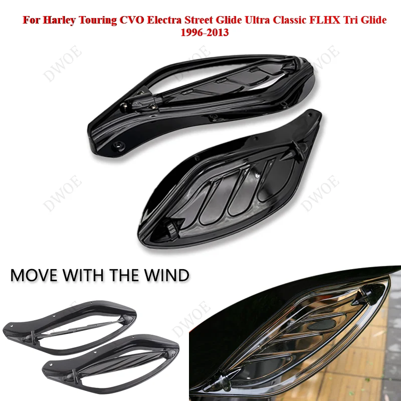 Motorbike Deflector Side Wing Windshield Fairing For Harley Touring CVO Electra Street Glide Ultra Classic FLHX Tri Glide 96-13