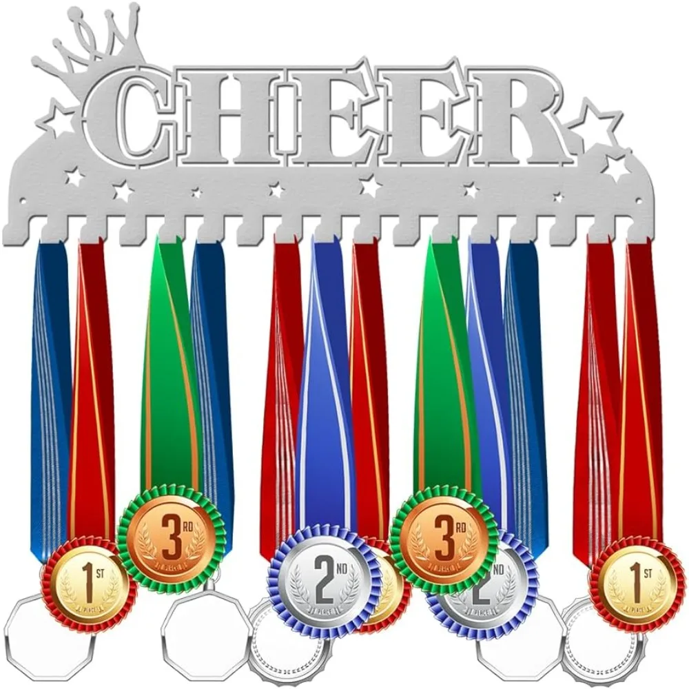 

Medal Holder Display Cheer Crown Hanger Rack Sports Wall Storage Award Holder Metal Wall Mount Medal Hook Medals Platinum