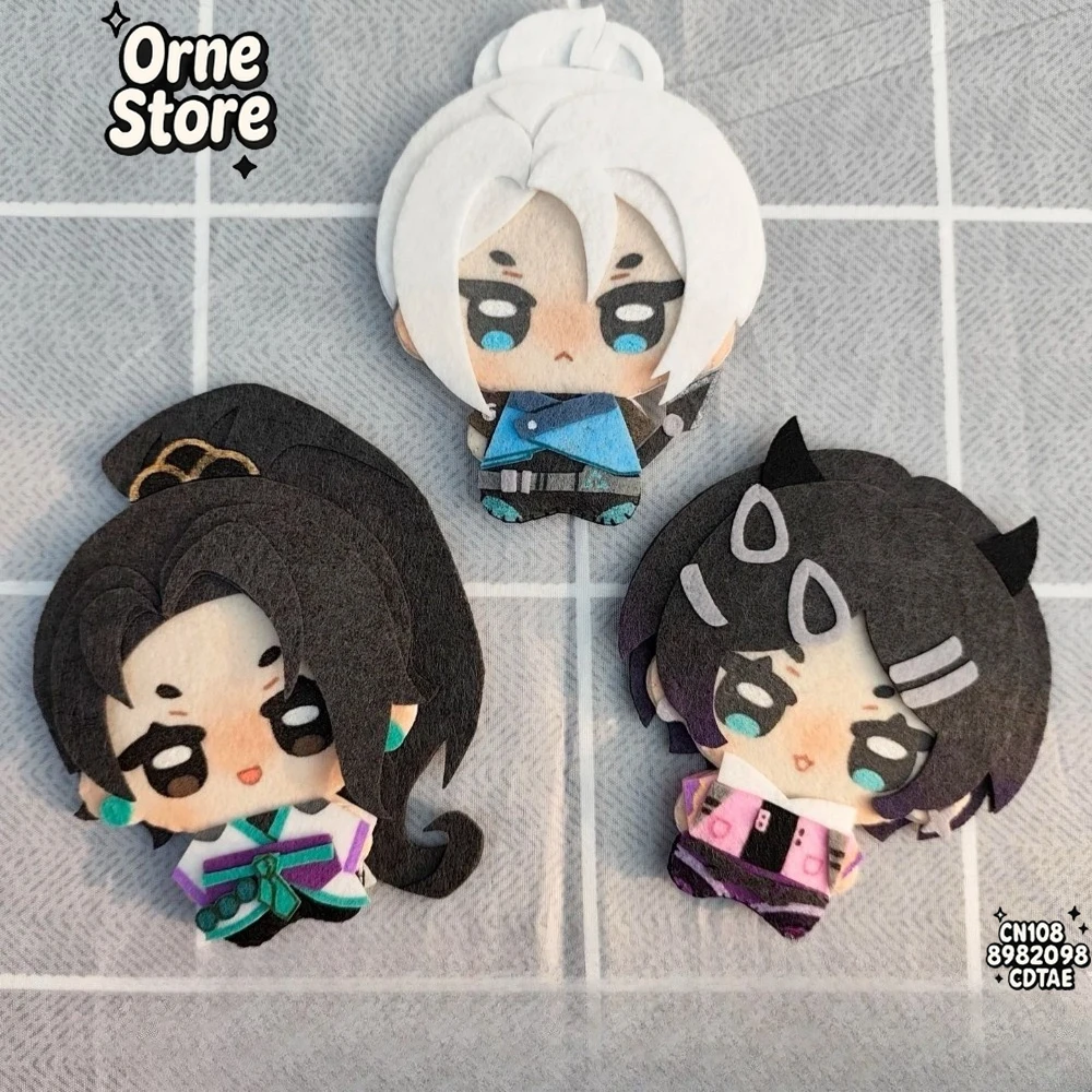 Valorant-Llavero no tejido, Mini llavero, mochila de juego de rol, colgante decorativo, accesorios de joyería para hombres y mujeres