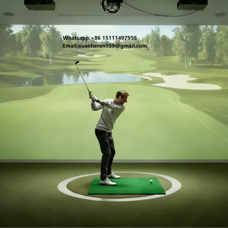 Professional Golf Game Simulator Digital Interactive Projector Golf Training Simulator System Indoor Swing Analyzer Aid for Club
