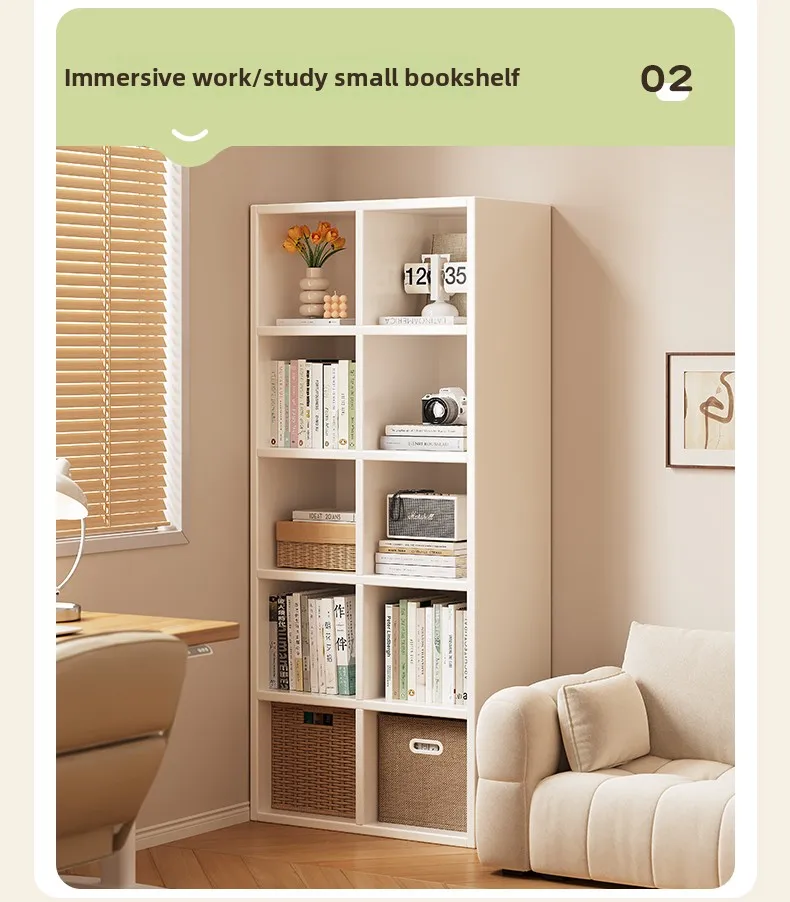 

Free Combination Children's Bookcase Floor Shelf, Solid Wood Lattice Cabinet, Living Room Against The Wall