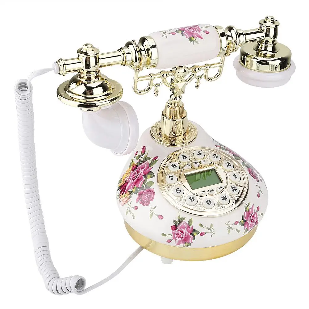 Vintage Telephone Retro Landline Phone Corded with Connection Cable for hotel - MS-9101