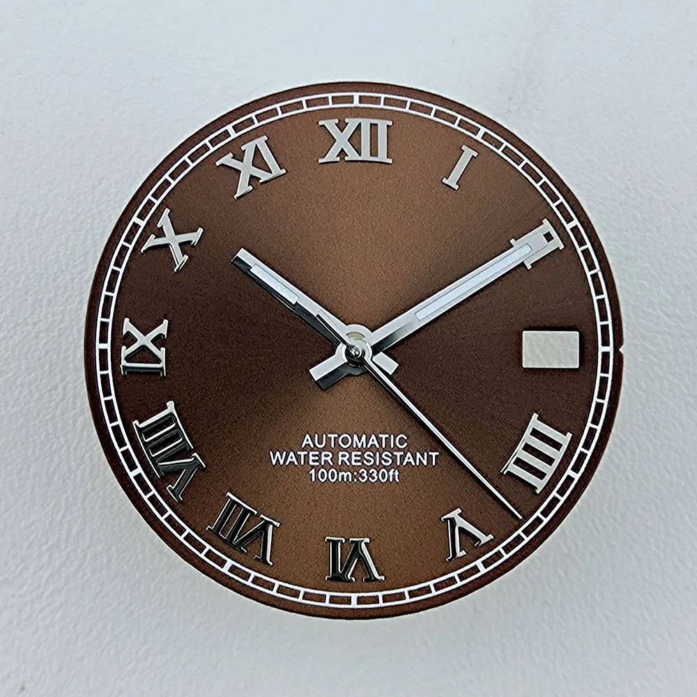 NH35 Dial Roma Watch Dial Custom logo Metal Numbers dial No Luminous dial Fit NH35 NH36 movement watch accessories