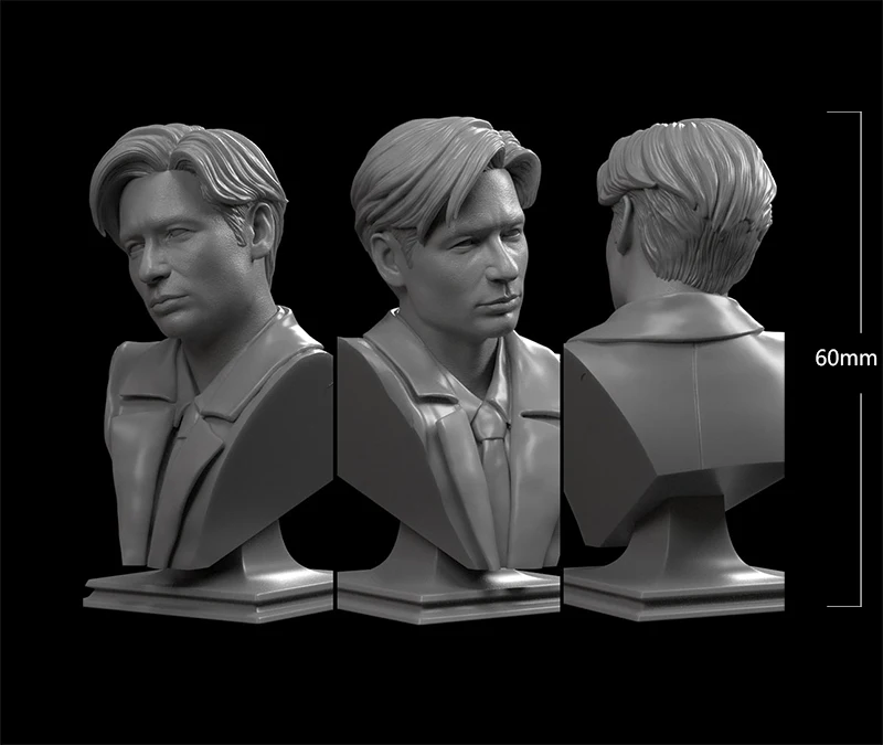 60mm Resin Model Kits Office Man Bust  Figurine Unpainted No Color RW-692B