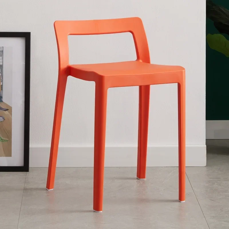 Простой пластиковый табурет, бытовой обеденный стул для взрослых, скамейка для столовой, высокая скамейка, стул с полой спинкой, новинка, хит продаж