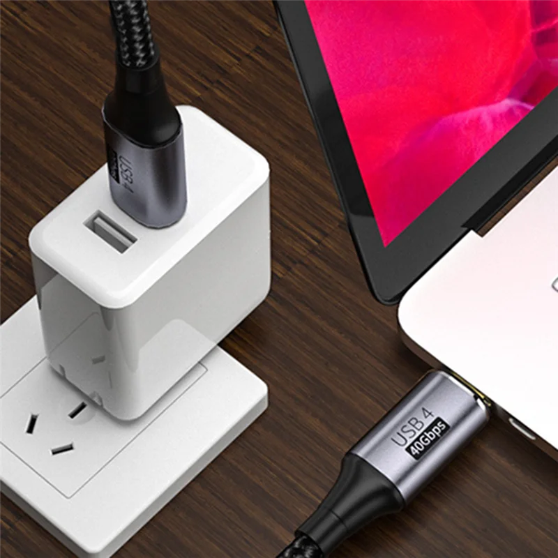

AB54-USB Full Function Data Cable,40G 100W Type C Data Cable,Thunderbolt 3 High Speed Fast Charging,Type-C Male to Male