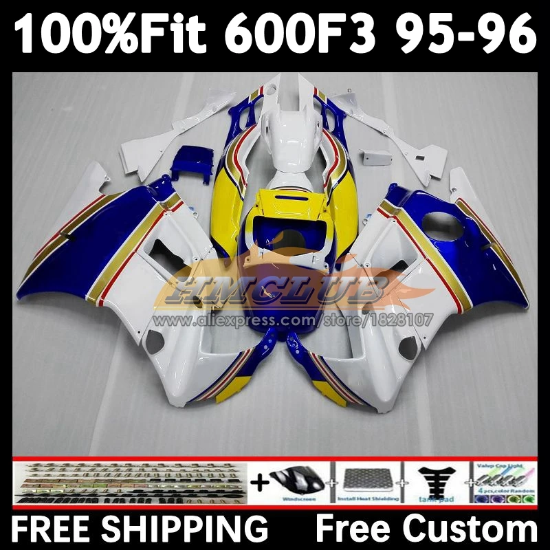 Rothmans Blue OEM Fairing +Tank For HONDA CBR 600F3 600 F3 FS CBR600FS 56No.10 CBR600 F3 CBR600F3 95 96 1995 1996 Injection Body