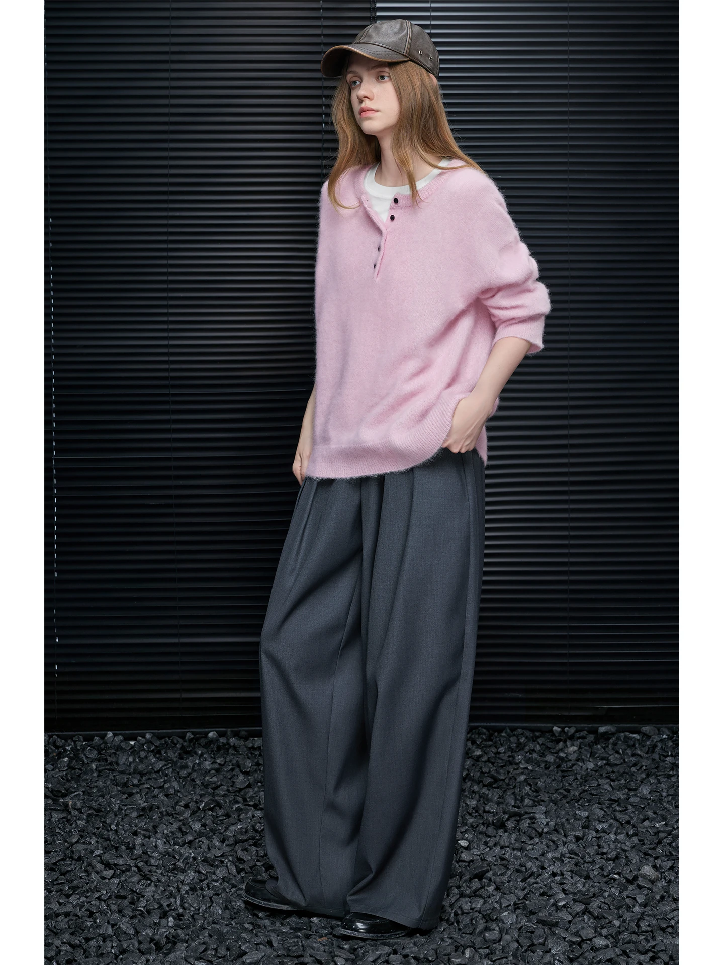 

Женские широкие брюки-костюмные штаны, весна 2026, новинка, свободные, струящиеся, с эффектом высокого качества, элегантные, ультрамодные, прямые, длинные брюки-трубы