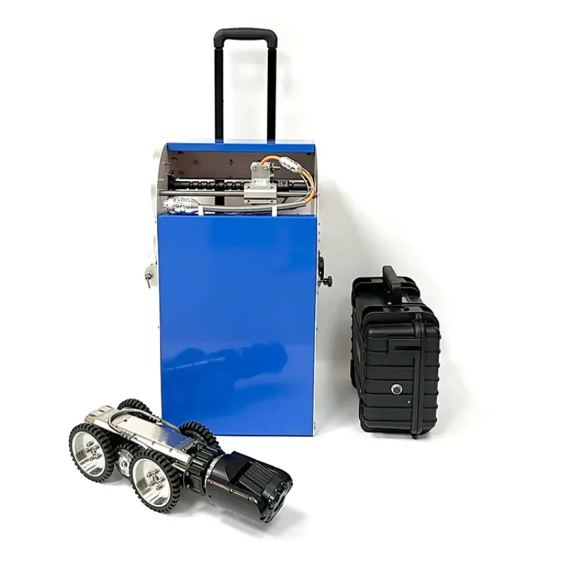 مكافحة الانقلاب الأنابيب الزاحف كاميرا روبوتية المجاري كاميرا روبوت مع منصة الرفع الكهربائية قياس الليزر ل DN150-3000mm #1