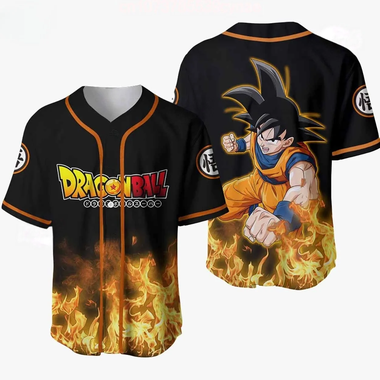 

2025 New Dragon Ball Z Goku Fashion Baseball Jersey Customized Name Fashion StreetKids/Adults Baseball Shirt