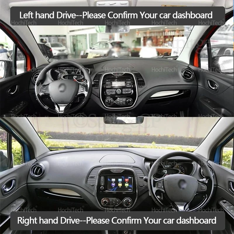 Car Dashboard Cover Avoid Light Pad Instrument Platform Cover Mat Carpet Accessorie for Renault Captur J87 Samsung QM3 2013~2018