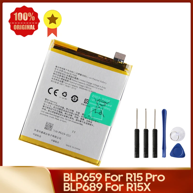 

Production in 2024 Replacement Battery BLP659 BLP689 For OPPO R15 Pro R15X Phone Battery High Quality Batteries With Tool