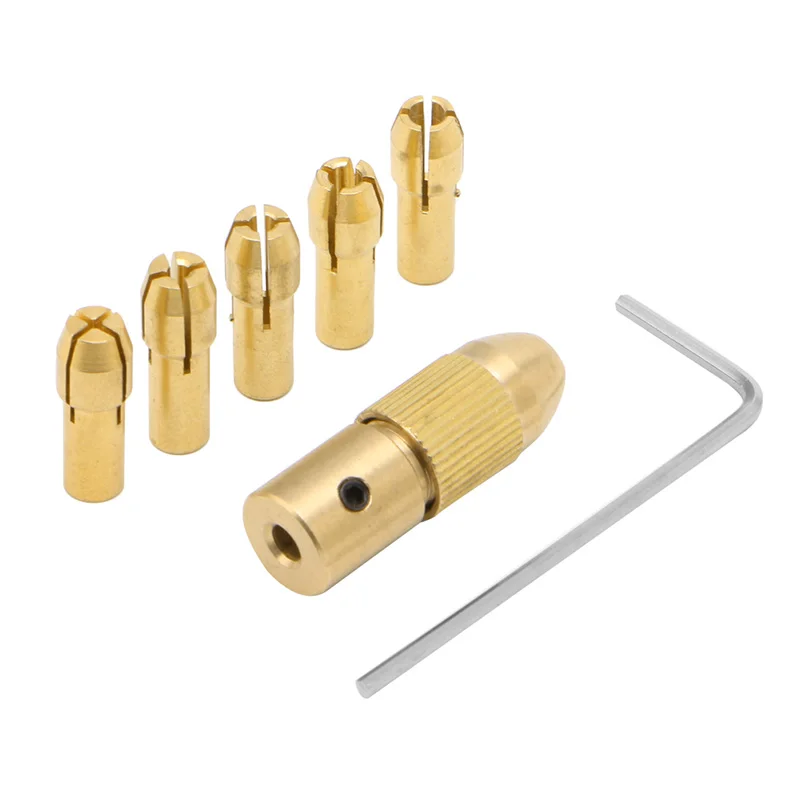 0.5-3mm 7 個小型電気ドリルビットコレットクランプマイクロツイストドリルツール