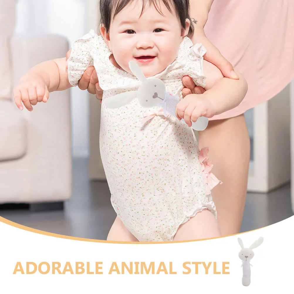 ของเล่นเขย่ามือเด็กทารก 2 ชิ้น รูปสัตว์ สำหรับเด็กแรกเกิด เสียงนุ่มนวล ฝึกทักษะการเคลื่อนไหว การประสานงานระหว่างมือและตา