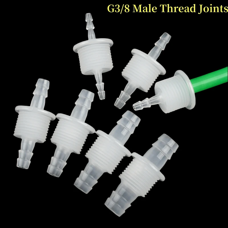 

5~100Pcs G3/8 To 2.4~9.5mm PP Male Thread Direct Pagoda Connectors Irrigation System Pipe Hose Joints Aquarium Tank Air Adapter