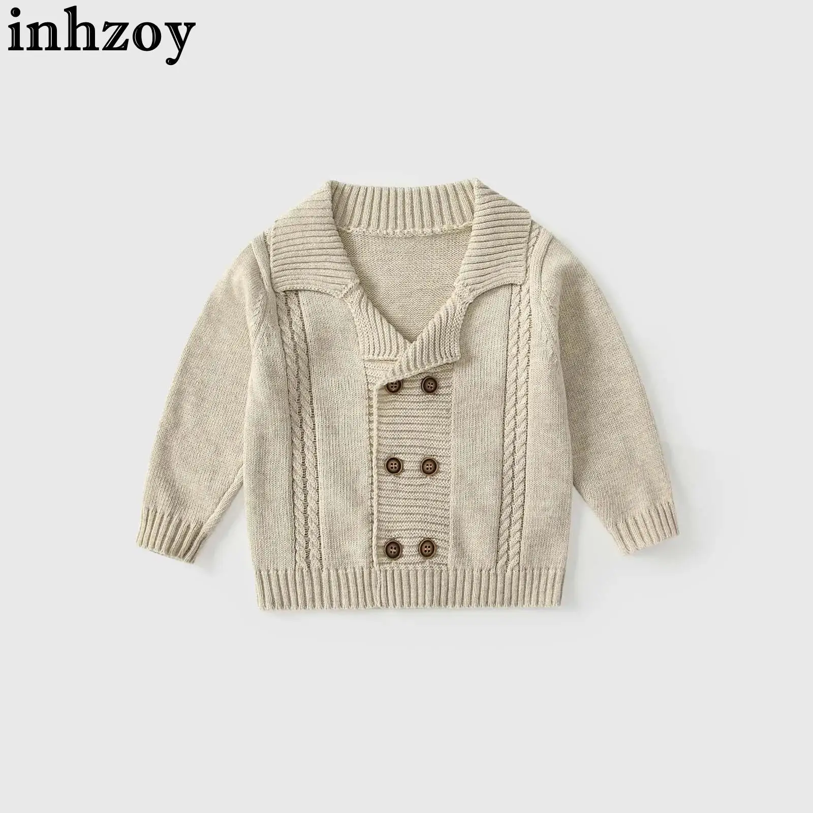 

Baby Toddler Boys Sweater Knitwear Cardigan Coat Autumn Winter Long Sleeve Lapel Soft Casual Knitted Jacket Outerwear Loungewear