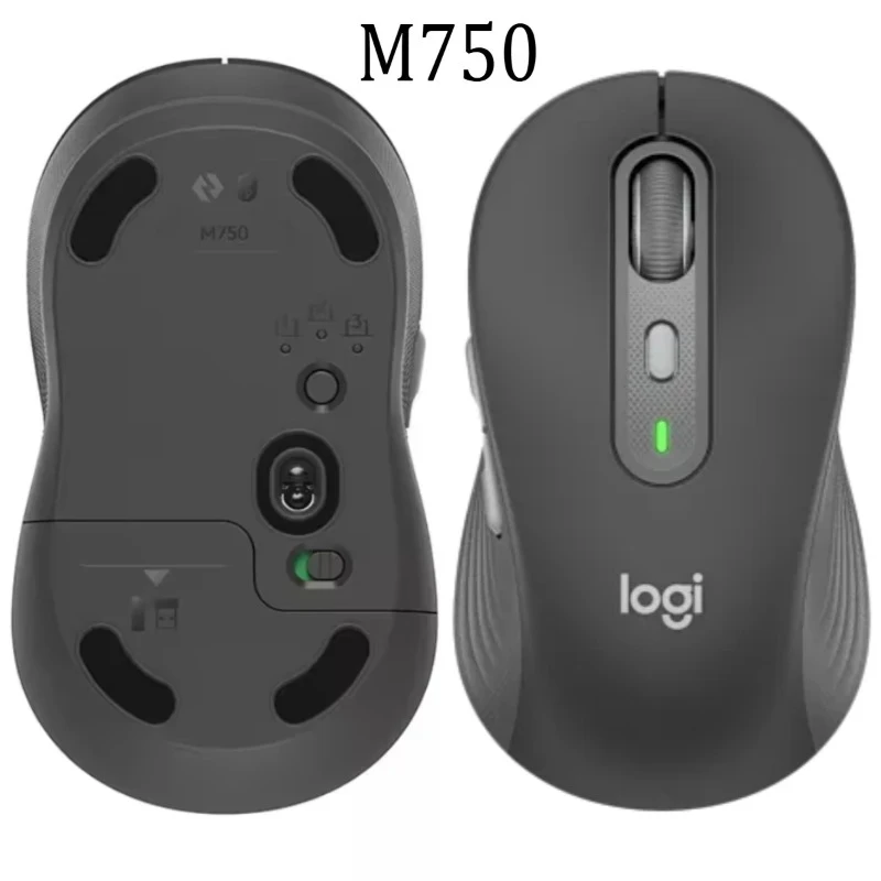 وصلة بلوتوث ماوس لوجيتك M650، ضغط مريح للأزرار الكبيرة، عمر بطارية طويل، مخصص لأجهزة الكمبيوتر المحمولة