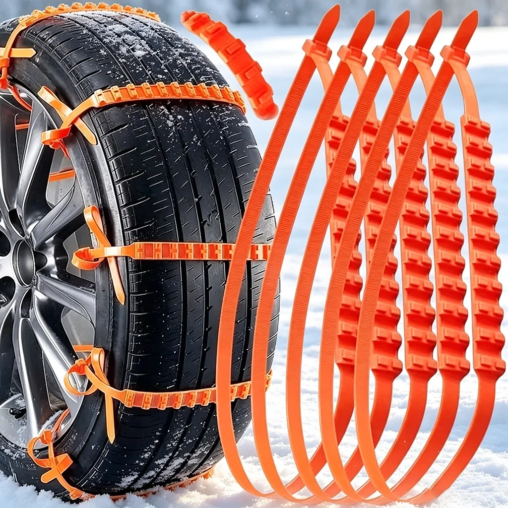 10-40PCS Universal Tire Chains Heavy Duty Durable Anti Slip Traction for Car SUV Winter Snow Ice Mountain Driving Road Vehicles
