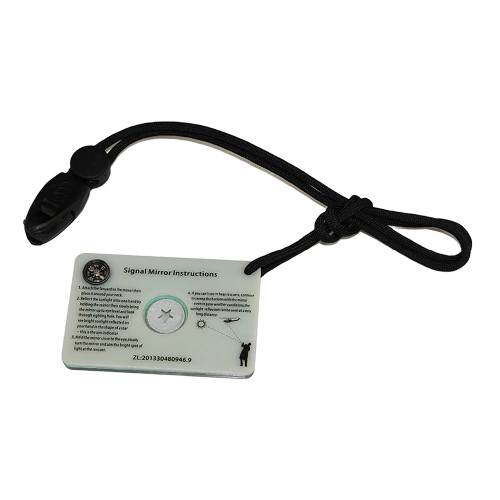 

Survival Signal Mirror Reflective Emergency Light Grey Outdoor Retroreflector 100km Distance Communication Camping Hunting