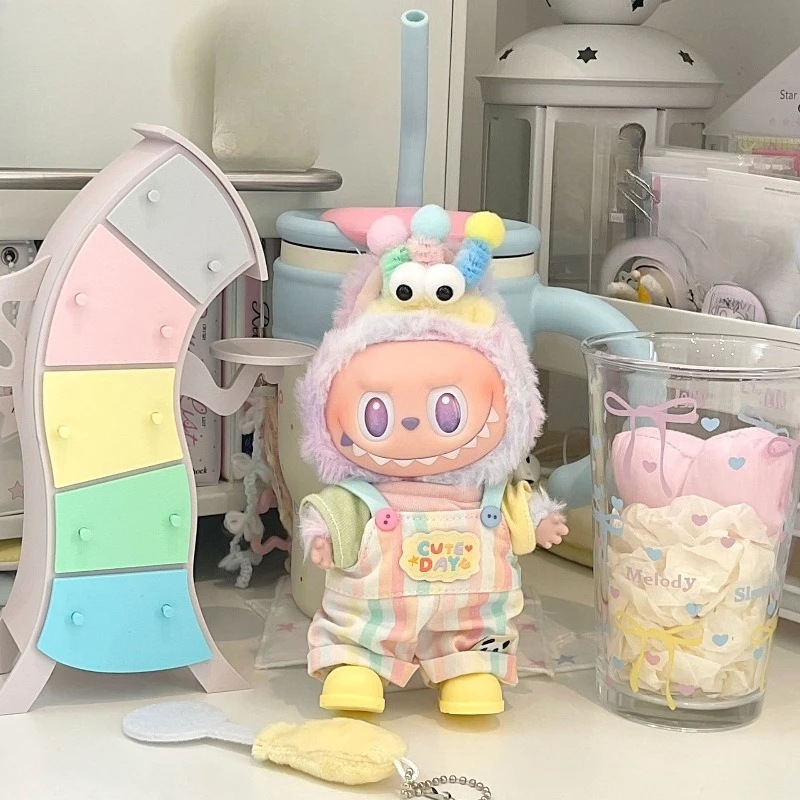 

Dopamine Color Chef&Cute Caterpillar Set for Korea Kpop Exo 3.0 Labubu Sweetheart Strawberry Doll Accessories Girl Gift