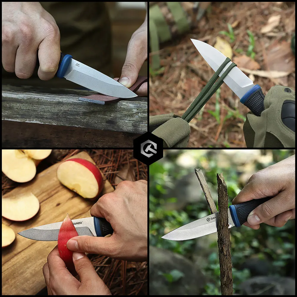 Hot selling Ganzo G806 8cr14mov blade PP&TPR handle Hunting fixed blade knife Survival Camping tool outdoor EDC tool - view 5
