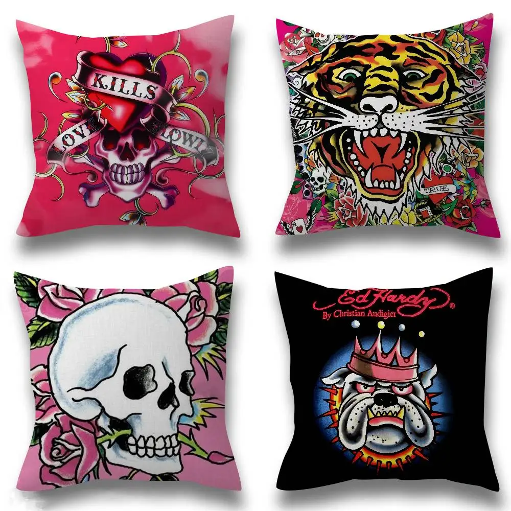 Fashion H-Hardy E-EdS LOGO   Cushion Cover 30x50 Polyester Sofa Cushions Decorative Throw Pillows Home Decoration Pillowcover