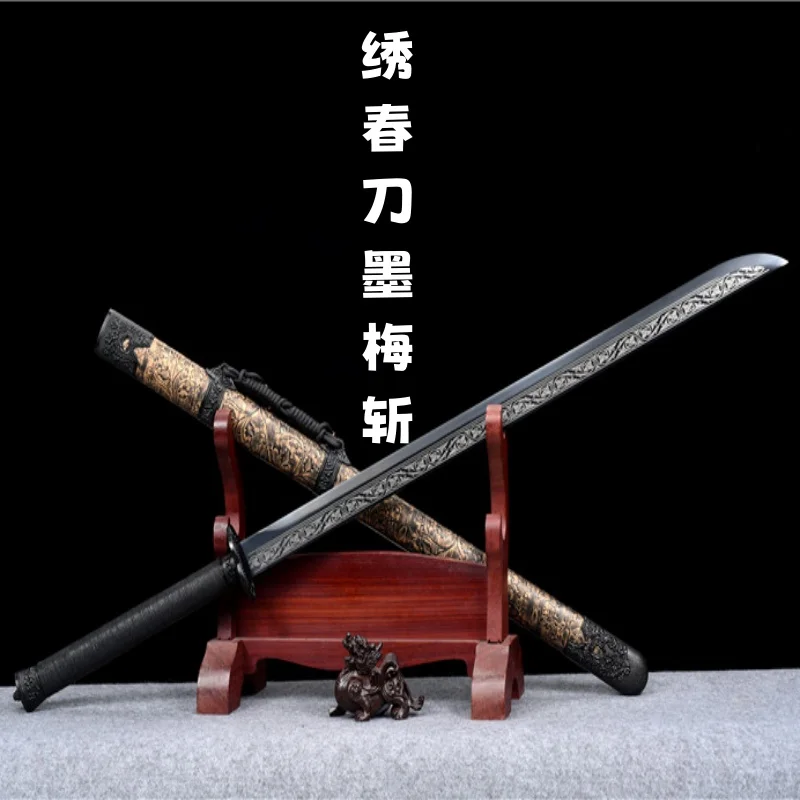 Spring steel Tang horizontal sword Tang sword Longquan city sword self-defense cold weapon Mo Mei Zhan Xiu Spring sword