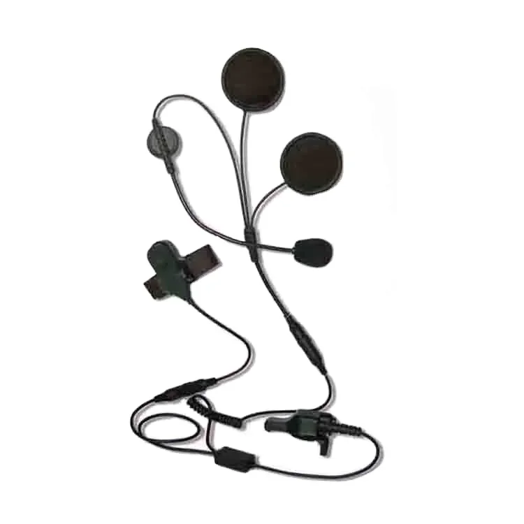 QD Connector Remote Control Finger PTT Motorcycle Helmet Intercom Headset for Hytera Radio