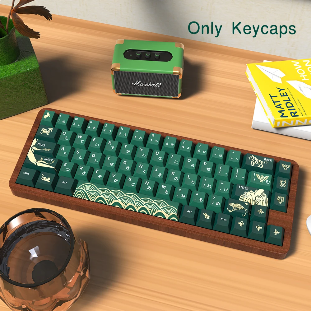 Imagem -04 - Animal Forest Keycaps para Teclado Mecânico Coreano Japonês Brasileiro Francês Russo Espanhol Pbt Cherry Profile Keycap Iso 7u